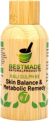 [BRSWGCY3CV7BUYL4] Bestmade Natural Products Kali Sulph 6X – Skin Balance & Metabolic Support, Use for Pimples, Dry Skin, Runny Nose, Sneezing & Overall Seasonal Wellness, 350 Pellets