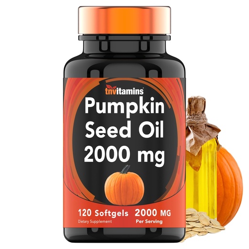 [BRSRMBQPDN6QE2TG] tnvitamins Pumpkin Seed Oil - 2000 mg Per Serving x 120 Softgels | Pumpkin Seed Oil Extract Supplement for Hair Growth and Bladder Control* | Non-GMO