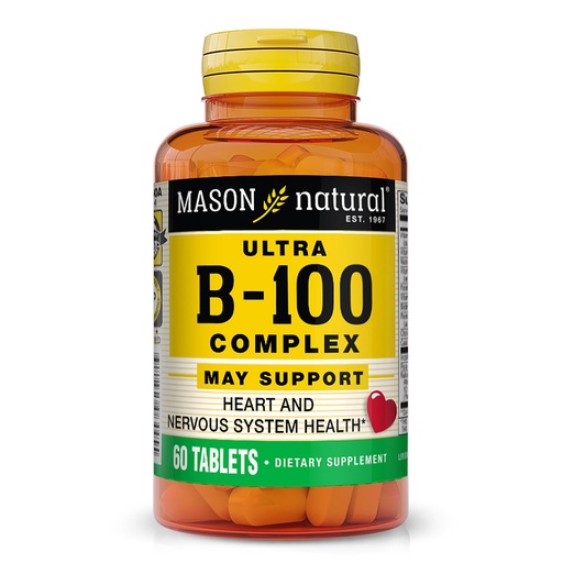 [BRSWIYA7CMGGY3I3] MASON NATURAL Ultra B,100 Complex, 100,Day Supply, for Normal Immune Support and Energy Metabolism