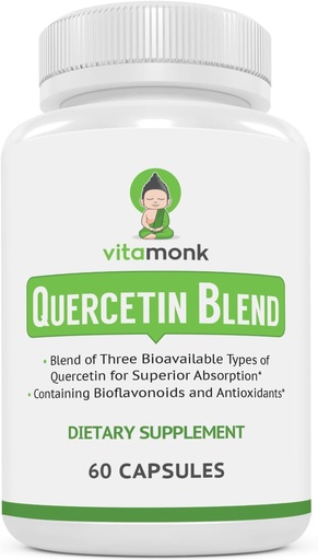 [BRSRO235DF6BE2D3] VitaMonk Quercetin Complex - 3 bioactieve vormen van quercetine - isoquercetine, quercetinedihydraat en quercetine Phytosome - voor superior Absorptie - quercetine 500 mg capsules - quercetine met bromelaïne