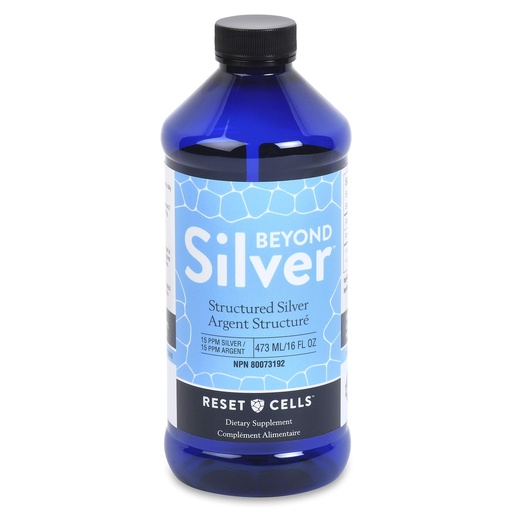 [BRSWGCQTBAFWG23A] Beyond Silver Structured Silver Solution - 15ppm - 16oz - Pure Colloidal Silver Liquid for Immune Support - Alkaline Silver Water Dietary Supplement