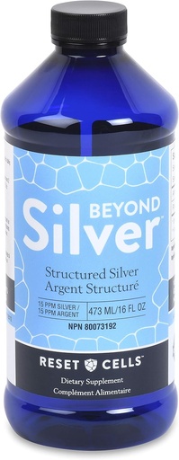[BRSWGCQTBAFWG23A] Silver Structured Silver Çözümünin Ötesinde - 15ppm - 16oz - Immune Support için Saf Colloidal Gümüş Sıvı - Surface Water Diyetary Supplement