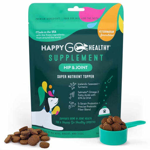 [BRSWYBA6BMCAEDI4] Hip & Joint Supplements for Dogs | Helps Joint Health & Mobility Support for Recovering and Senior Dogs | Natural Ingredients, Tasty Kibble Dog Food Topper | 21 Count Pack