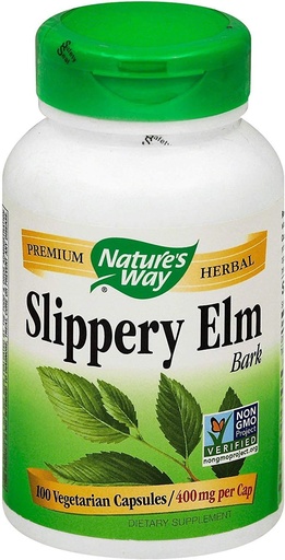 [BRSWIYYMOJ4GA2DE] Nature's Way Slippery Elm Bark, 100 Veg Capsules Per Bottle (3 Bottles)