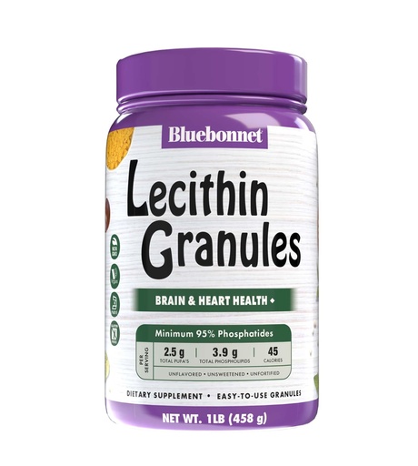[BRSWIYQZBQIQOHTC] BlueBonnet Nutrition Lecithin Granules, Brain Health*, Heart Health*, Non-GMO, Vegan, Kosher Certified, Gluten-Free, No Sugar Added, 1 lb, 61 Servings