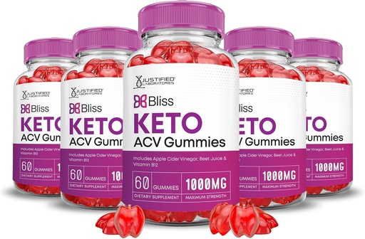 [BRSROCTQBEFBAADH] Усифіковані лабораторії (5 пакет Bliss Keto ACV Gummies Поглиблена формула 1000MG X 10 Bliss Boost Формується з Помаранчевим Beet Соковим Порошком B12 Vegan Non GMO 300 Gummys
