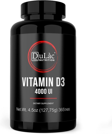 [BRSRMZIHAR4AGC3H] Dulàc - Vitamin D3 4000 IU Supplement, Promotes Calcium & Phosphorus Absorption, Supports Bones, Teeth, Muscles & Immune System, 365 Tablets, Made in Italy