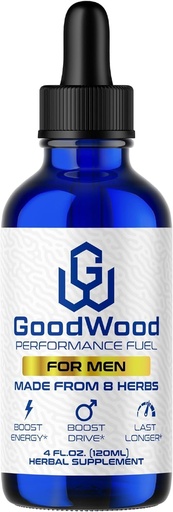 [BRSRMGQ7CF5AG3DZ] GoodWood - Male Liquid Drops - Aumenta la resistencia y el tamaño - mejora la energía, la unidad y el poder - para hombres edad 30, 40, 50, 60+ - Hecho con 8 hierbas y orgánico - One Pack