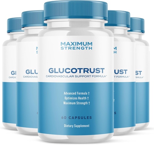 [BRSROZA2BEIBG334] Ark Labs (5 Pack) Glucotrust Advanced Formula Supplement Cápsulas - Gluco Trust Max Cápsulas Suplemento de suporte de força máxima (300 Cápsulas)