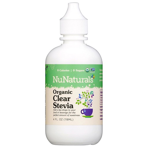 [BRSWY2T7AQBQIELF] Nunaturals helder extract Stevia, plantaardige zoetstof, plastic fles, 4 oz