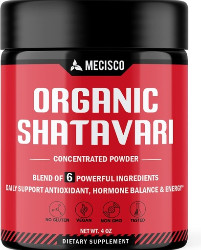 [BRSRMY35DENWMCI4] 6in1 Shatavari Powder Organic - Смешанный с корнем Shatavari, корнем Bacopa Monnieri, корнем Ashwagandha, ягодами Vitex, пажитником и черным перцем - поддерживает омоложение, способствует энергии и жизнеспособности - 4 Oz