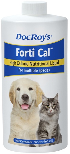 [BRSWIAQEOEAWKFLO] Doc Roy's Forti Cal Liquid Energy Supplement for Dogs & Cats, 32oz | Natural Glucose, Soluble & Insoluble Fiber Support Fast-Acting Energy, Sustained Energy, GI Health & Digestion
