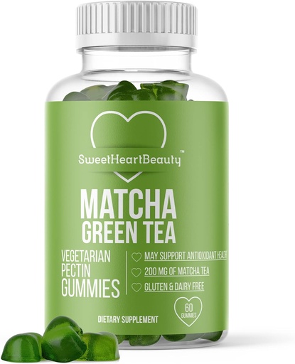 [BRSRMHQ6BECQOCIY] Matcha Green Tea Extract Gummy Vitamin med Green Tea Extract av Sweetheart Beauty. Matcha Energy Gummies. Green Tea Detox och Cleanse. Vegan Friendly, Gluten-Free och Non-GMO. 1 månads leverans.