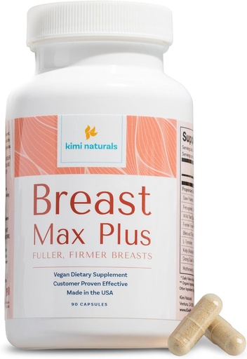 [BRSWGFIZDMDQ223P] KIMI Naturals Breast Max Plus - Breast Enhancement таблетки L Enhancer Supplement для швидкого зростання і збільшення Бюст L формула для збільшення міцності, Perkier і Fuller Bob l 90 капсули