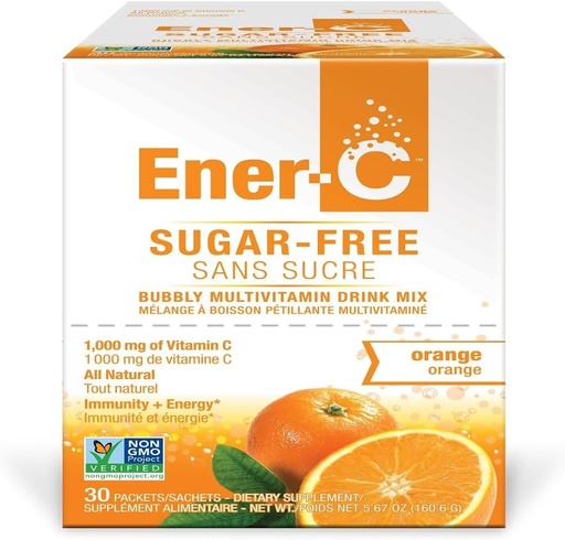 [BRSWYGQOAQNWY3LH] Ener-Life Orange Sugar Free Vitamin C Drink Mix 30 Count, .2 Oz