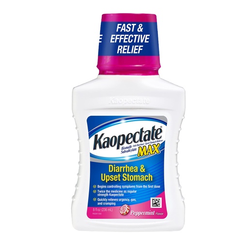 [BRSW2EA5O4NW2DQ2] Kaopectate Extra Strength Diarrhea 8oz, Upset Stomach Relief Liquid – Bismuth Subsalicylate Formula for Fast-Acting, Comprehensive Digestive Support Peppermint Flavor