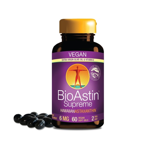 [BRSWIYLQBIOR6DD4] Nutrex Hawaii BioAstin Supreme Hawaiian Astaxanthin - 6mg, 60 Softgels - Farm-Direct Premium Antioxidant Supplement for Eye, Skin, Joint & Immune System Health* - Blended with Extra Virgin Olive Oil