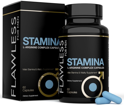 [BRSRMAIPCV6RM2TO] FLAWLESS FOR MEN Stamina | Extra Firm Hard On Pills | Fast Acting L-Arginine, L -Citrulline & Nitric Oxide Supplement for Men | Promotes Male Vitality, Blood Flow and Endurance | 60 Capsules