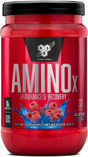 [BRSWIZ34AEIBAGD2] BSN Amino X Muscle Recovery ' Endurance Powder with BCAAs, 10 Grams of Amino Acids, Keto Friendly, Caffeine Free, Support Endurance, Zero Sugar, Blue Raz, 30 servings (Packaging May Vary)