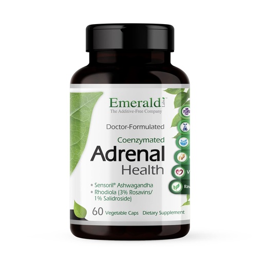 [BRSWIYIRB4EAOAI7] EMERALD LABS Adrenal Health - Stress Relief, Energy Support & Restorative Sleep with Sensoril Ashwagandha, B Vitamins, Rhodiola & More* - Gluten-Free - 60 Vegetable Capsules (30-Day Supply)