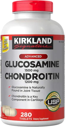 [BRSRMHYCOENA2FLB] Kirkland Signature Glucosamin & Chondroitin, 280 tabletter