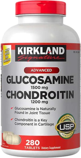 [BRSRMHYCOENA2FLB] Kirkland Signature Glucosamine & Chondroitin, 280 Tablets