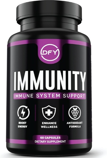 [BRSW2AIHBECAGFD4] DFY Immune Support Capsules - with Elderberry Sambucus, Vitamin C, Sambucus Elderberry, Vitamin D3 5000 IU, Zinc, and Ginger