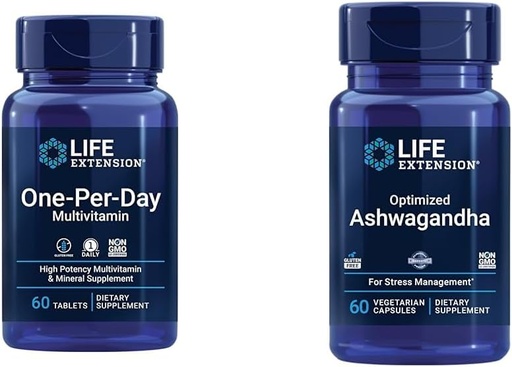 [BRSRAYIKDEIBMALX] Life Extension One- Per- Day Multivitamin 60 tablet a Optimalizované Ashwagandha 60 Kapsle Bundle