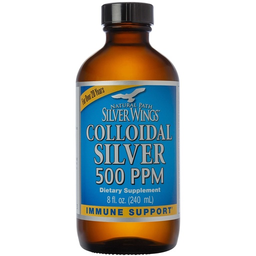 [BRSWIZTQDF4WO3LG] Natural Path Silver Wings Colloidal Silver 500ppm (2,500mcg) Immune Support Supplement 8 fl. oz.