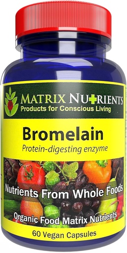 [BRSRAELQB4AR6G3V] BROMELAIN - Highly Potent, 100% Organic, Protein-Digesting Enzyme! Improve Digestion - Vegan Capsules (60ct)