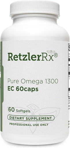 [BRSRMEA2BYDW2YL4] HormonasSynergy Omega 1300 EC Fish Oil Softgels - Alta resistencia Omega 3 Suplemento con la absorción mejorada - IFOS Verificado, Enteric Coated, 600mg EPA, 260mg DHA - 60 Conde