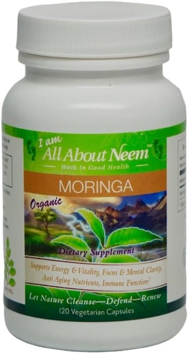 [BRSWGGT6PMPGC3DG] Moringa Leaf Kapselit Organic American Grown 400 mg 120 Ct Energy & Metabolia Booster valmistettu Amerikassa