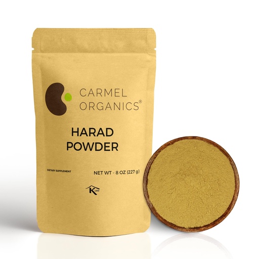 [BRSWYGLRDJ6AY233] CARMEL ORGANICS Harad/Haritaki Fruit Powder 8 Ounce or 0.5 Lb/227 Grams(Pack of 1) | Natural | No Added Preservative | Non-GMO | Terminalia Chebula Powder