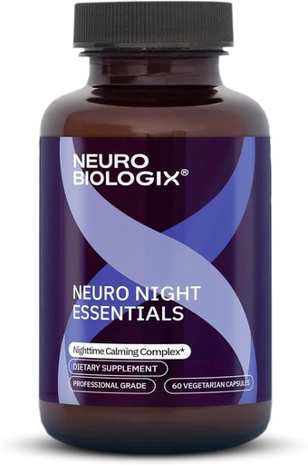[BRSWKFQIDF6RUGQ7] Neuro Night Essentials – Natural Nighttime Support with GABA, Melatonin, Valerian Root, LTheanine, Magnesium & More – Promotes Relaxation, Mood Balance & Rest – 60 Veg Capsules – Made in The USA