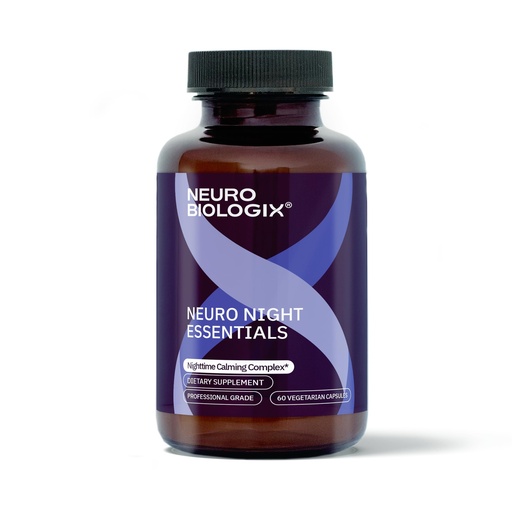 [BRSWKFQIDF6RUGQ7] Neurobiologix Neuro Night Essentials, Calming Nighttime Formula with GABA L-Theanine Valerian Root & Magnesium, Supports Relaxation Emotional Balance & Wind-Down Routine, 60 Vegetarian Capsules
