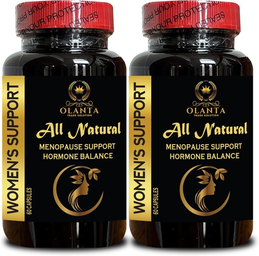 [BRSRAHQZAUMRYFDZ] MENOPAUSE APOIO APOIO - Puro menopausa Suplementos para Mulheres, Preto Cohosh para Menopause Hot Flashes, Herbal Menopause Facilidade para Mulheres para Suor Noturno - 2 Garrafas 120 Cápsulas