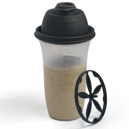 [BRSRAZTROYFBUFLV] SIGNORA WARE Shaker Bottles | 17-Ounce Plastic Protein Shake Bottle for Meal Replacement Shakes & Smoothies, Beverages, Mixing Salad Dressing & Sauces, Margarita, & More