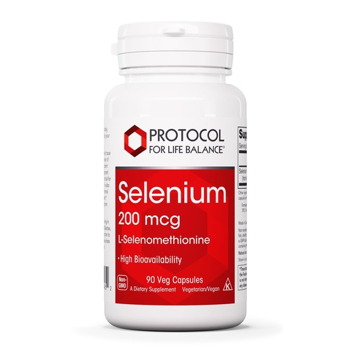 [BRSWIYIZCF4Q2ELI] Protocol for Life Balance Selenium 200mcg - Immune Support, Thyroid & Prostate Health* - Selenium Supplements - Vegetarian, Kosher & Halal - 90 Veg Caps