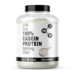 It's Just! - 100% Casein Protein Powder, Made in USA, No Added Flavors or Sweeteners (Unflavored, 5 Pound (Pack of 1))