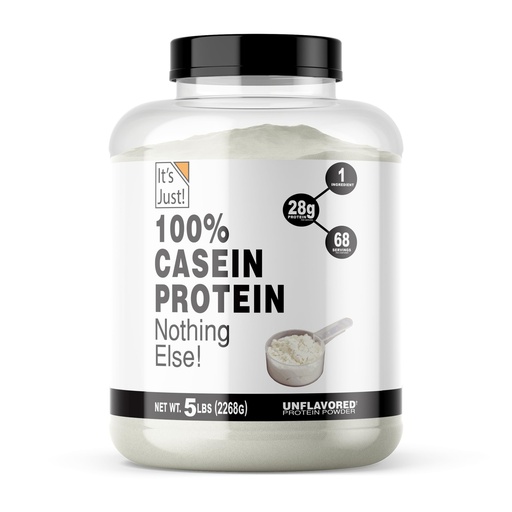 [BRSROGARA5YQ2CTD] It's Just! - 100% Casein Protein Powder, Made in USA, No Added Flavors or Sweeteners (Unflavored, 5 Pound (Pack of 1))