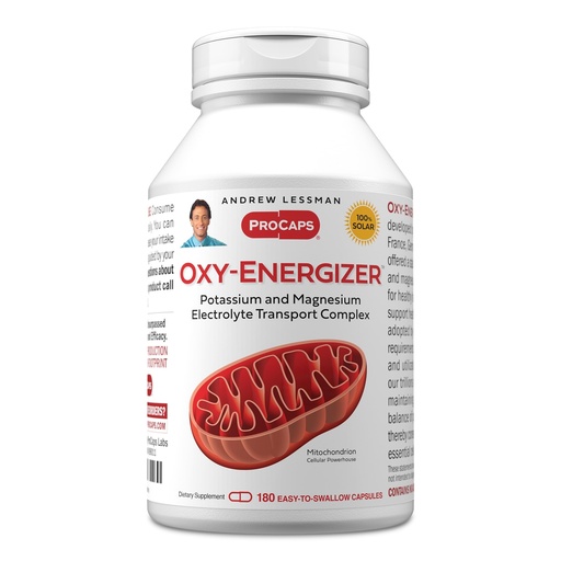 [BRSWI2QGBZ5WID36] ANDREW LESSMAN Oxy-Energizer 180 Capsules - Combination of Two Vital Electrolyte-Minerals Potassium-Magnesium Aspartate-Citrate Complex to Support Optimum Cellular Energy Production. No Additives