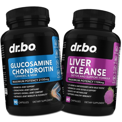 [BRSRAEI5OQJWODT4] Glucosamine Chondroitin MSM Turmeric & Liver Cleanse Detox - Joint Health Supplement Knee Bone Joints, Liver Cleanse Detox Support - Joint Support Pills Glucosamine Sulfate Capsules Joints Supplements