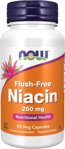 [BRSWIYQEAQPBED3U] NOW Foods Supplements, Niacin (Vitamin B-3) 250 mg, Flush-Free, Nutritional Health, 90 Veg Capsules