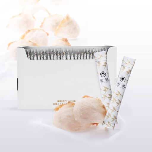 [BRSRMFABAAAR4H3X] BI-SU Extract Powder Stick ← con Natural Swiftlet Nests Extract, Collagen Peptides, Ácido Siólico, Nourishes Skin, Body, Anti-Aging Japanese Beauty, Healthy Supplement, 30 PCS, 3.92kcal, 1g per Sachet