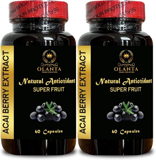 [BRSRAA3QAR6RYDLX] ACAI Berry Extract - acai Berry Diet Capsules, Acai Berries Superfood, Vitamin Water acai Blueberry, acai Berry Fruit Pills - 2 Bottles 120 Capsules