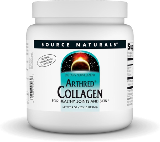 [BRSWIYQOAUAQI2D4] Source Naturals Arthred Collagen Protein Powder - Unflavored Quick Dissolve Hydrolyzed Peptides - Anti Aging Support For Bone, Joint & Skin Health - 9 oz (30 Servings)