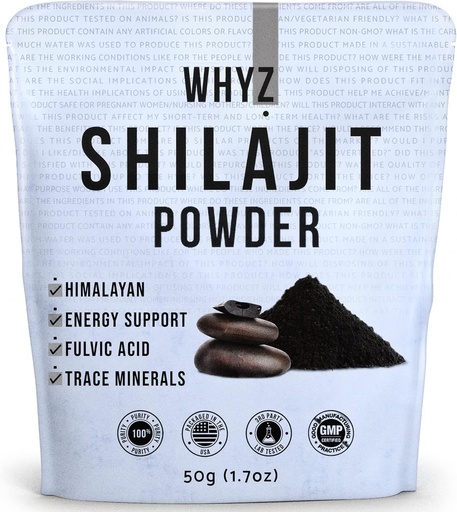[BRSRMEI6BUHRM3TK] WHYZ Shilajit Powder, 50g(1.7 oz), Shilajit Pure Himalayan Mineral with Fulvic Acid Powder, Pure Shilajit and Fulvic Minerals Compound for Immune Support and Energy Supplement, 200 Servings
