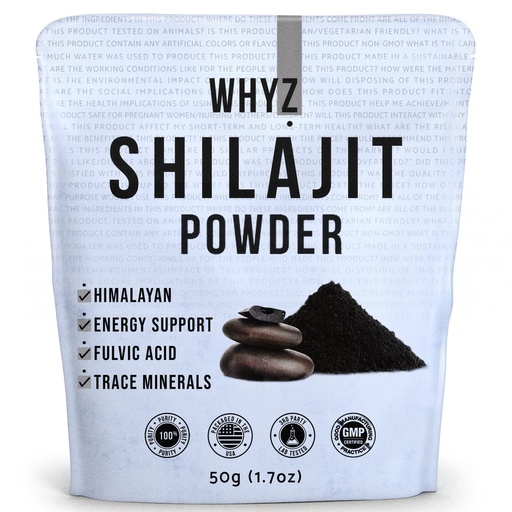[BRSRMEI6BUHRM3TK] WHYZ Shilajit Powder, Shilajit Pure Himalayan Mineral with Fulvic Acid Powder, Pure Shilajit and Fulvic Minerals Compound for Immune Support and Energy Supplement, 200 Servings, 1.76 oz (50 g)