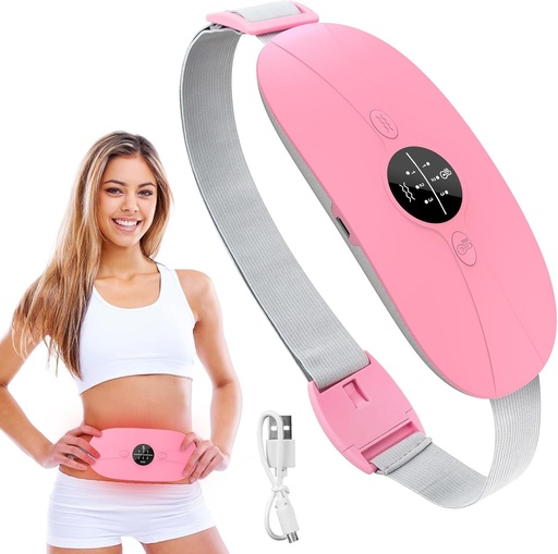 [BRSRMGI7C4FRGHLL] Heating Pad for Period Cramps, 3 Heat Levels and 3 Massage Modes, Portable Heating Pad for Menstrual Cramps Relief, Electric Heat Belt Gifts for Her, Cordless Back Belly Heated Belt for Women and Girl