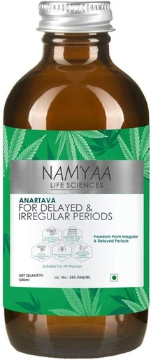 [BRSW2AQEAEJRA3T2] AZAZ Namyaa Anartava -para los periodos retrasados e irregulares ml, Blanco, 500 Millilitre